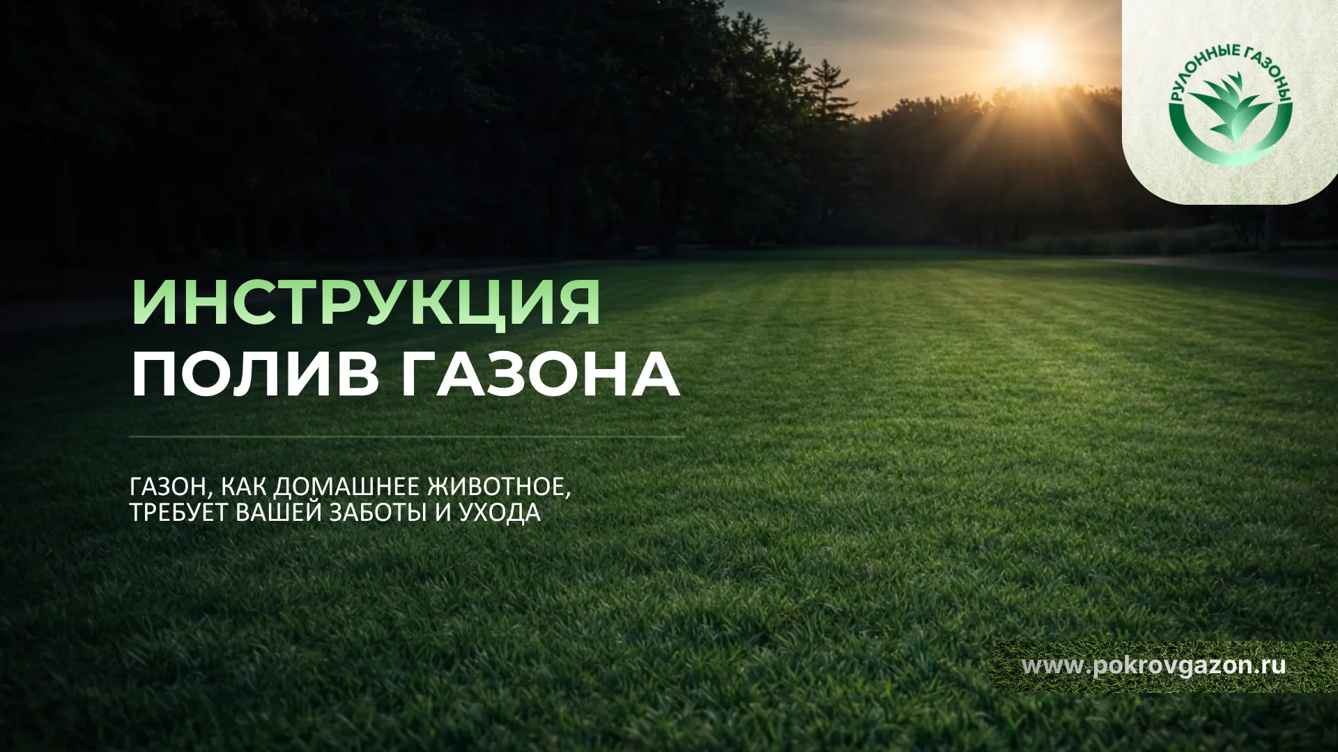 Страница 1 инструкции по поливу газона